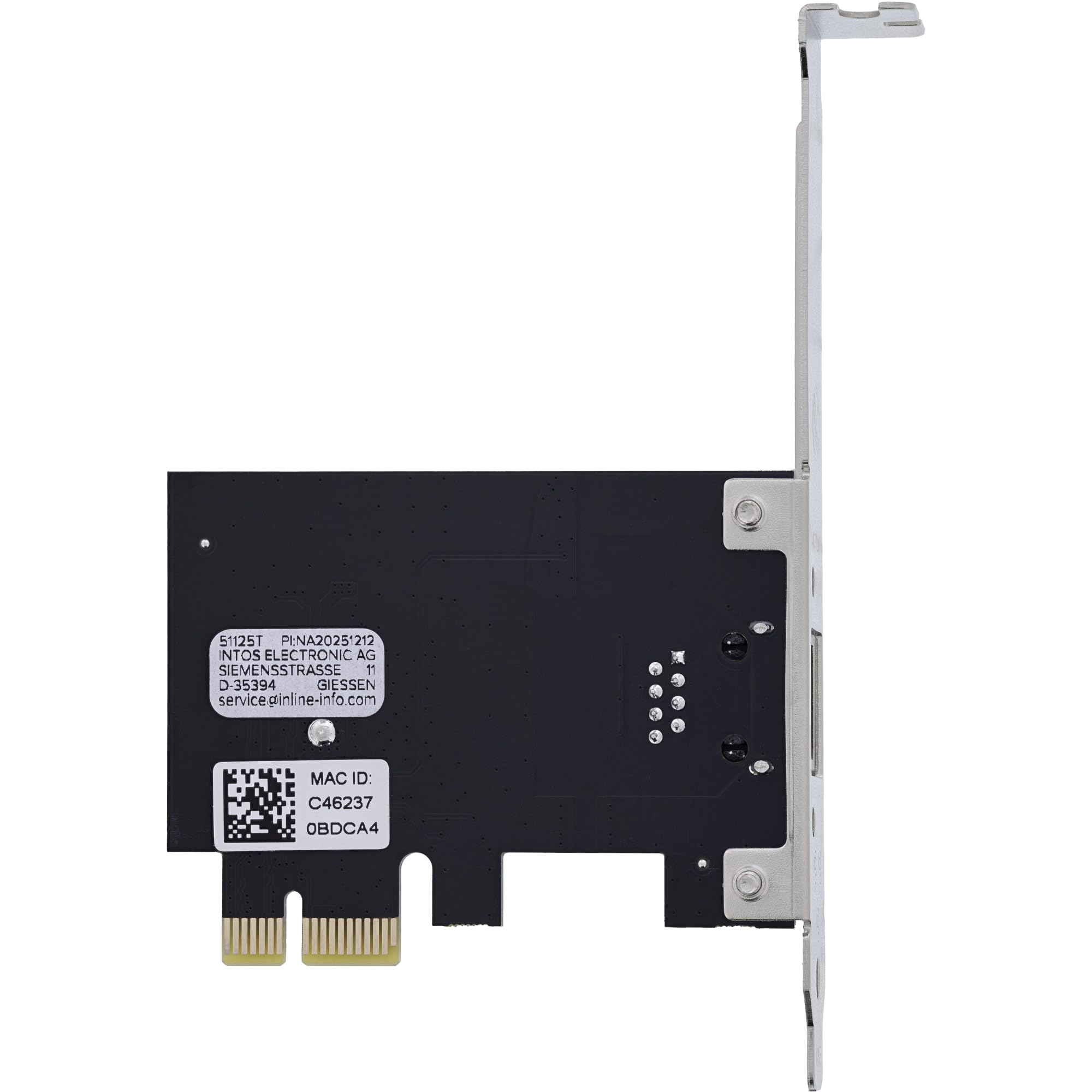 Inline 2,5-Gigabit karta sieciowa do PC, PCIe x1, karta RJ45 LAN, Realtek RTL8125B, Wake-on-LAN, VLAN, kompatybilna z Linux, 55125T