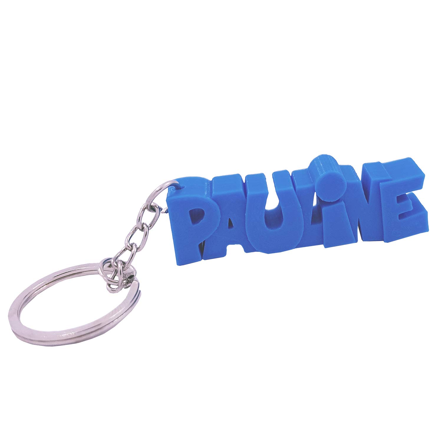 Personalised 3D keyring - 3D name or text on keychain – gift idea (Sky blue)