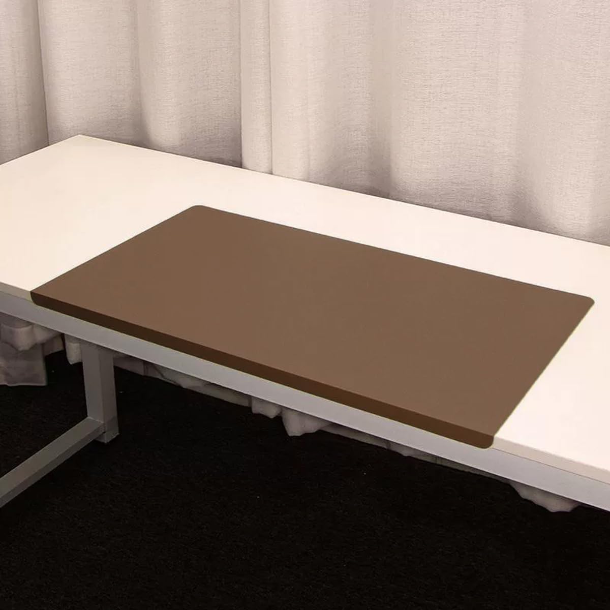Desk Pad with Edge Protection, PU Leather Desk Mat, Waterproof Non-Slip Table Pad Durable Desk Writing Mat for Office Work Home Typing Game (Brown,80x40cm)