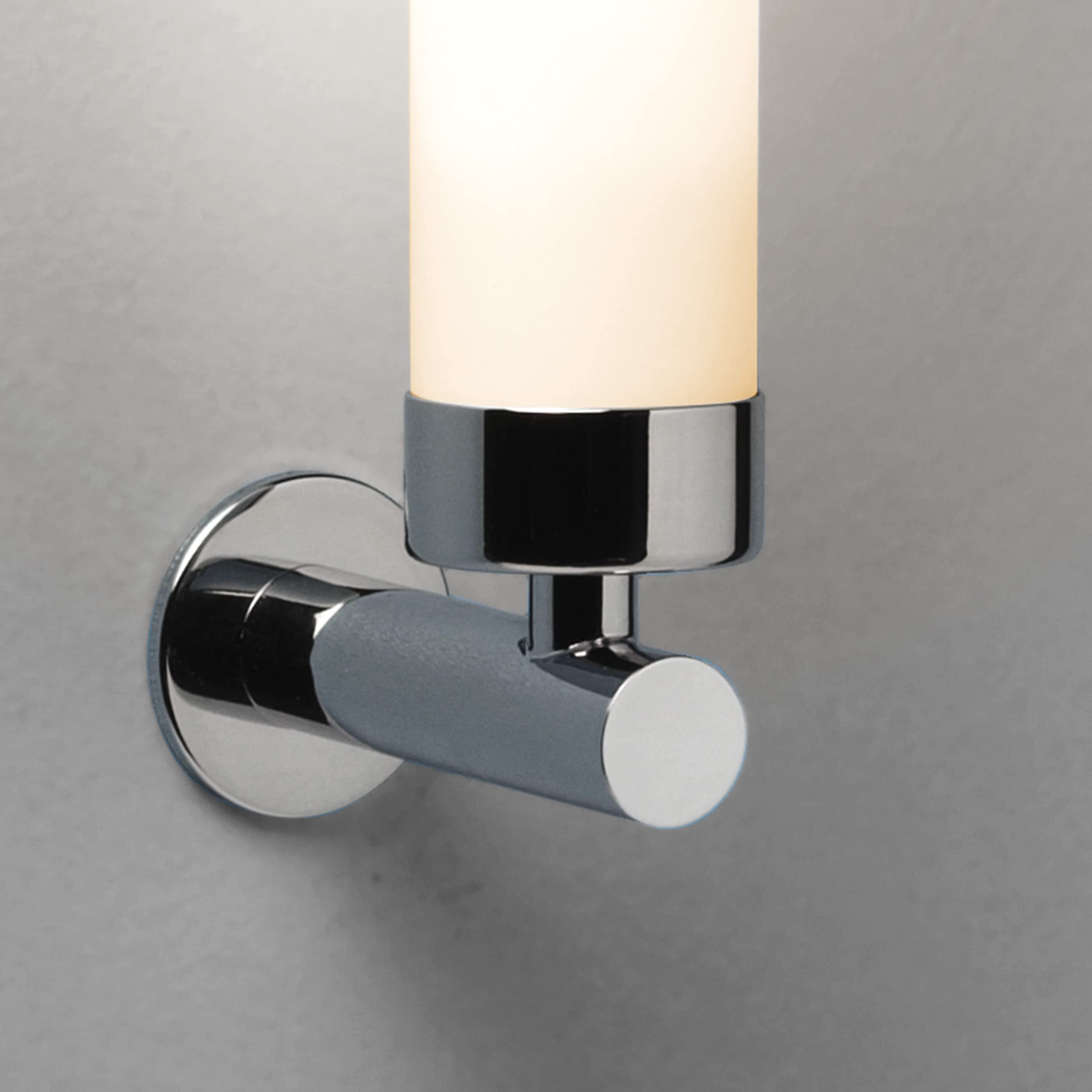 Astro Tube Suitable for indoor use E14 Stainless steel, White wall lighting - Wall Lighting (Surfaced, 1 bulb(s), E14, IP44, Stainless steel, White)