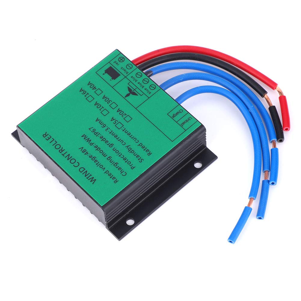Controller per Generatore Eolico PWM in Lega di Alluminio con Diodo Emettitore di Luce per Barche da Pesca, Lampioni, Casa, Sorveglianza