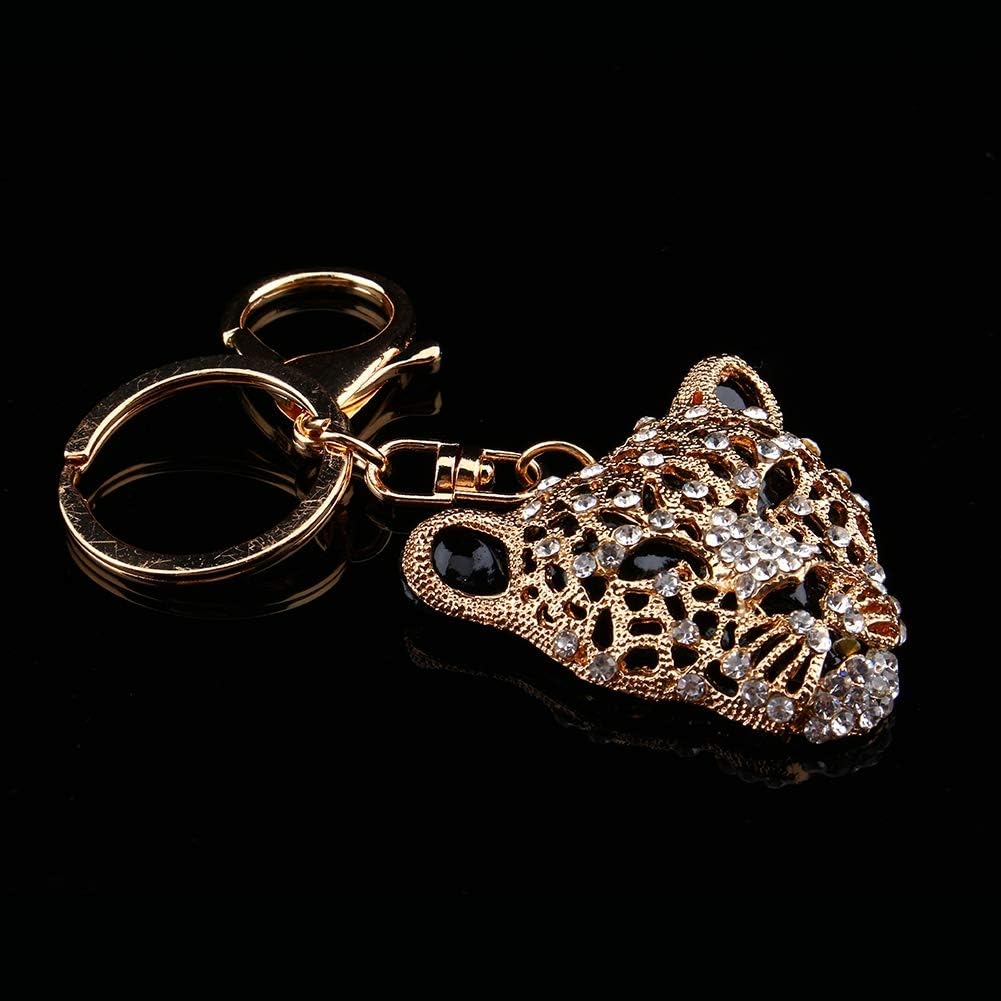 TOPINCN Crystal Rhinestone Car Key Chain, New Rhinestone Leopard Keyring Charm Pendant Purse Bag Key Ring Chain Keychain Accessories - Image 9