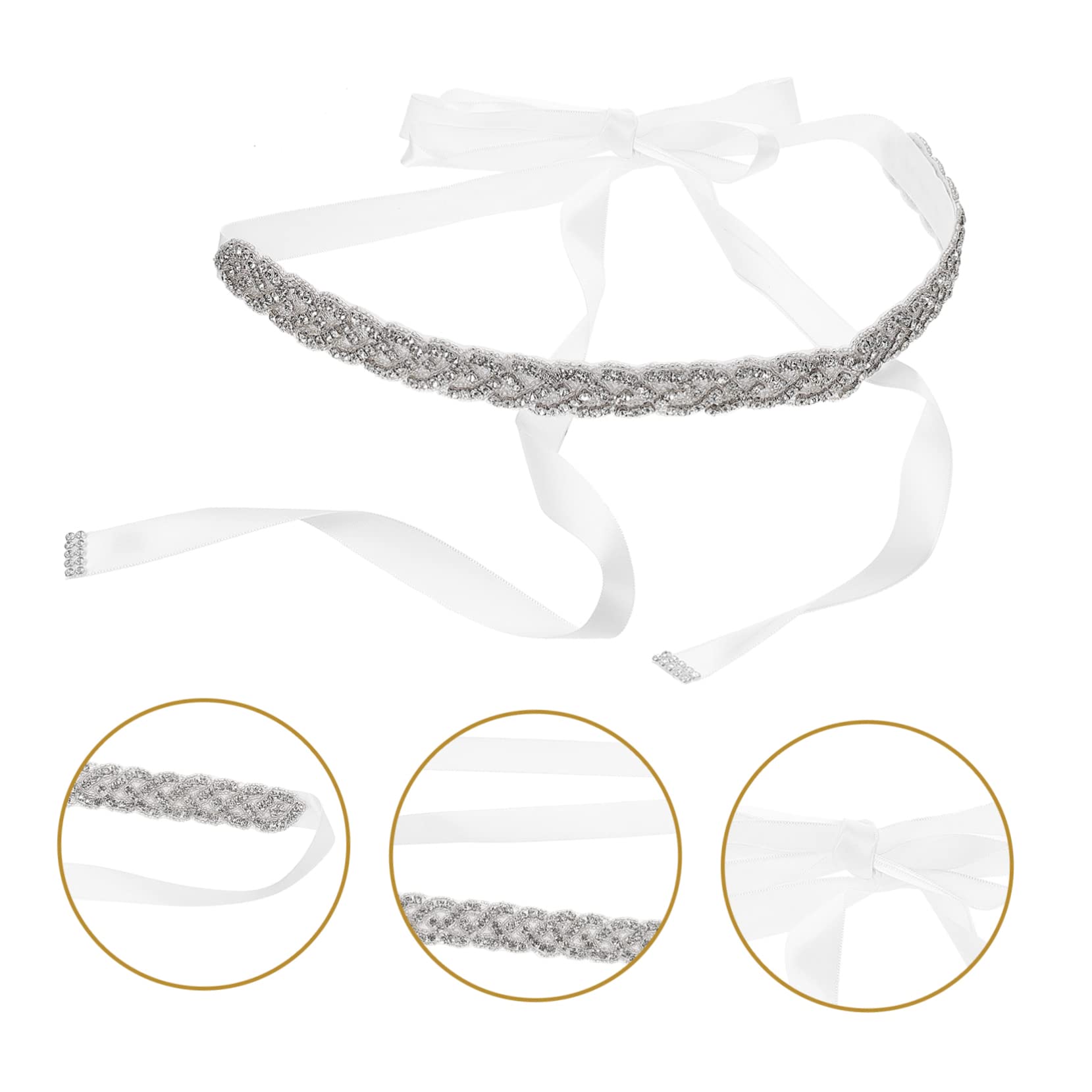 SOIMISS 3piezas Cinturón De Pedrería Para Novia Cinturón Brillante Para Vestido De Boda Accesorio Elegante Para Eventos Especiales Para Fiestas y Banquetes