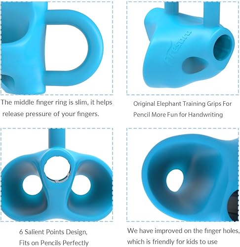 Miniatura 7 de Firesara Training Grips, Original Breakthrough Assorted Writing Aid Grip Trainer Posture Correction Finger Grip for Kids Preschoolers Children