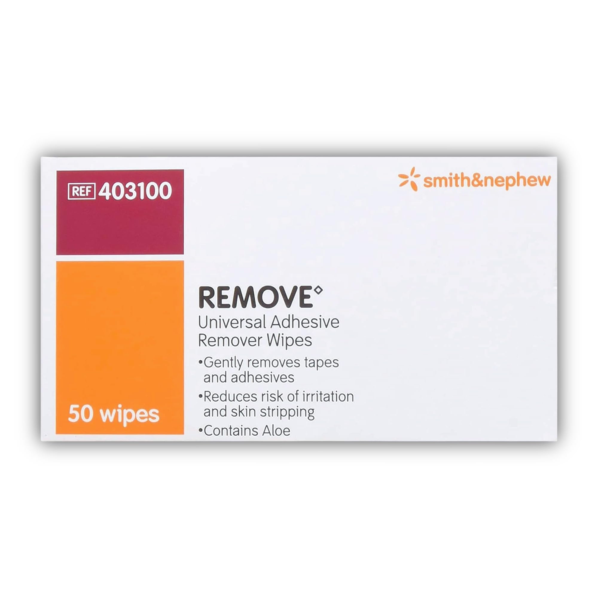 Smith & Nephew Remove - Salviette universali per la rimozione della colla, 6 x 6 cm, 50 pezzi