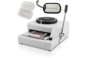 POAXSSW Aluminum Card Manual Coding Machine, Emboss Your Dog Tags Easily and Accurately