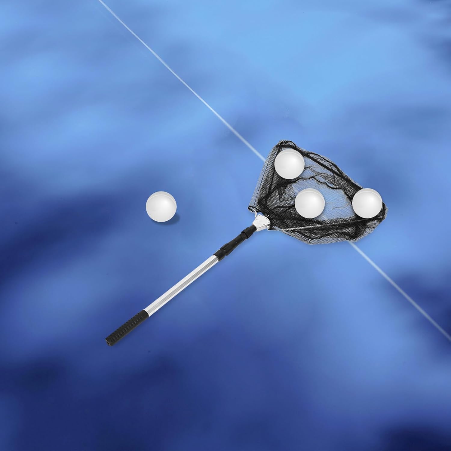 Portable Telescopic Table Tennis Balls Picker with Lightweight Retractable Handle Convenient Balls Collector for Indoor and Outdoor Use Space-Saving Design