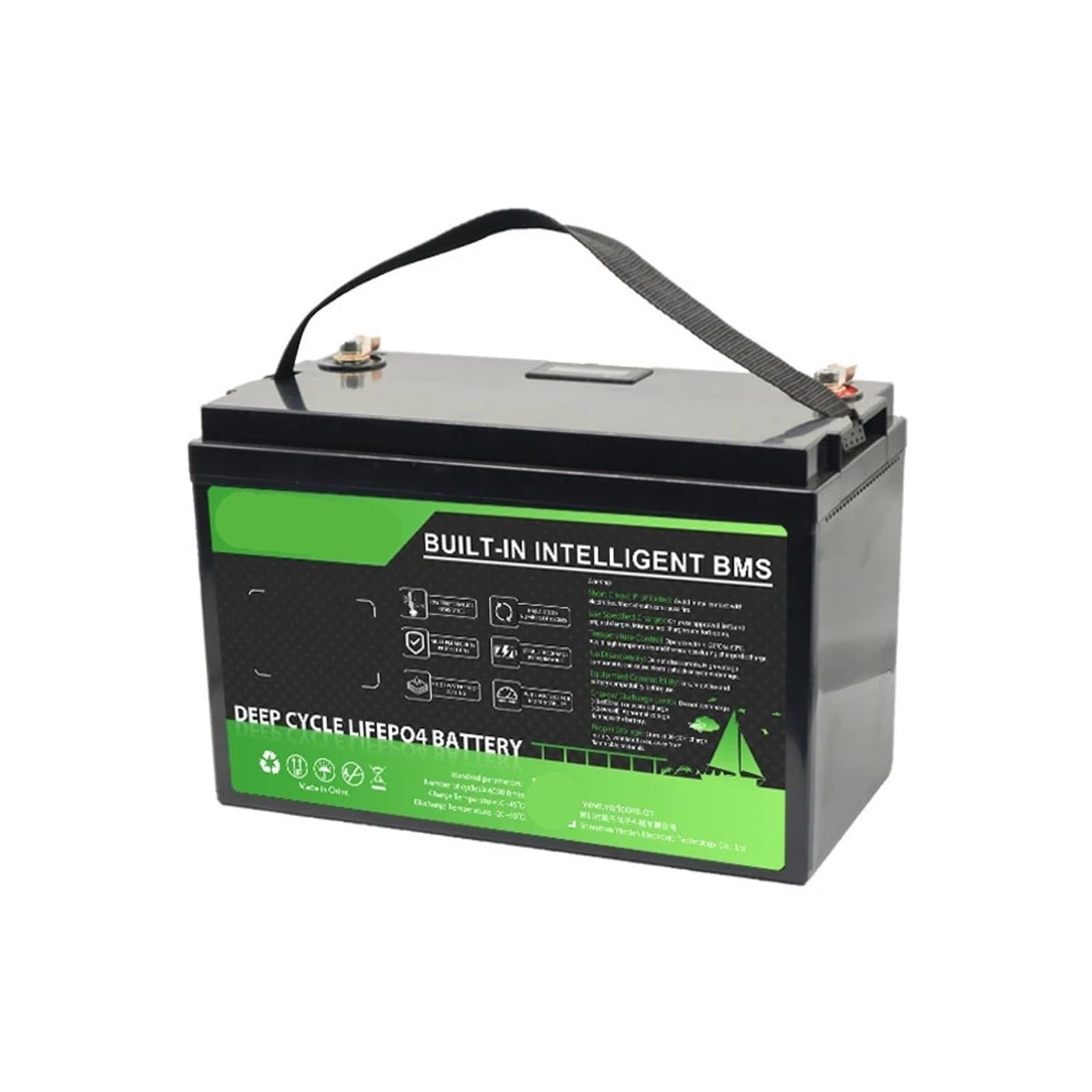 Batteria A Ciclo Profondo, 12 V 340 Ah 100 Ah LiFePO4 12,8 V | Batterie al litio 8000 cicli Camper Camper Carrello da golf Fuoristrada Off-grid Vento solare(24V 100Ah LCD)