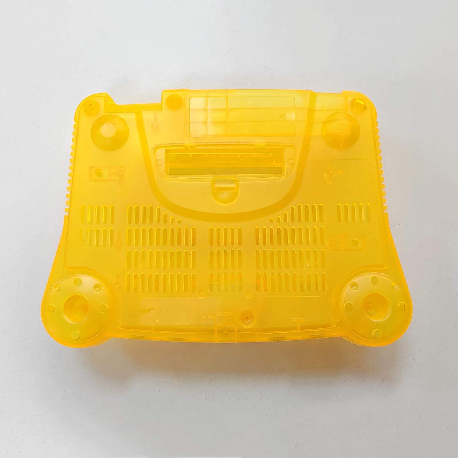 Hzxkqmil Carcasa de repuesto para consola de videojuegos retro N64, accesorios translúcidos con destornilladores para consola de juegos N64, naranja transparente