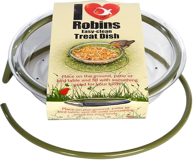 Ogrodowy karmnik dla ptaków  karmnik i rudzik Jacobi Jayne® 'I Love Robins' łatwe czyszczenie naczynie na smakołyki zmielony karmnik dla ptaków - karmniki dla rudzików do ogrodu