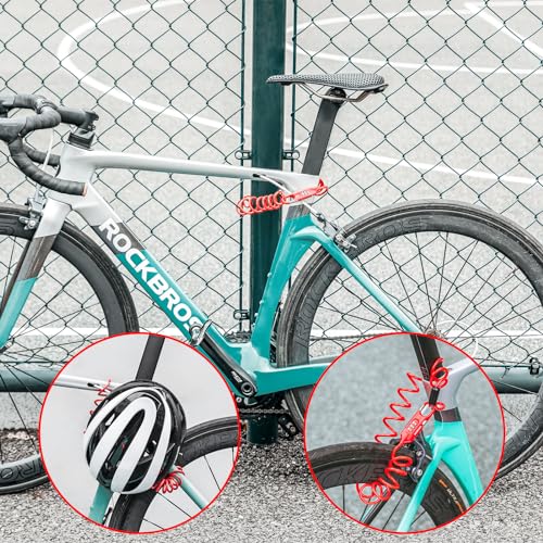 Rockbros 32120003002/USA Bike Lock Cable Combination Motorcycle Helmet Lock High Security Bicycle Lock thumb #6