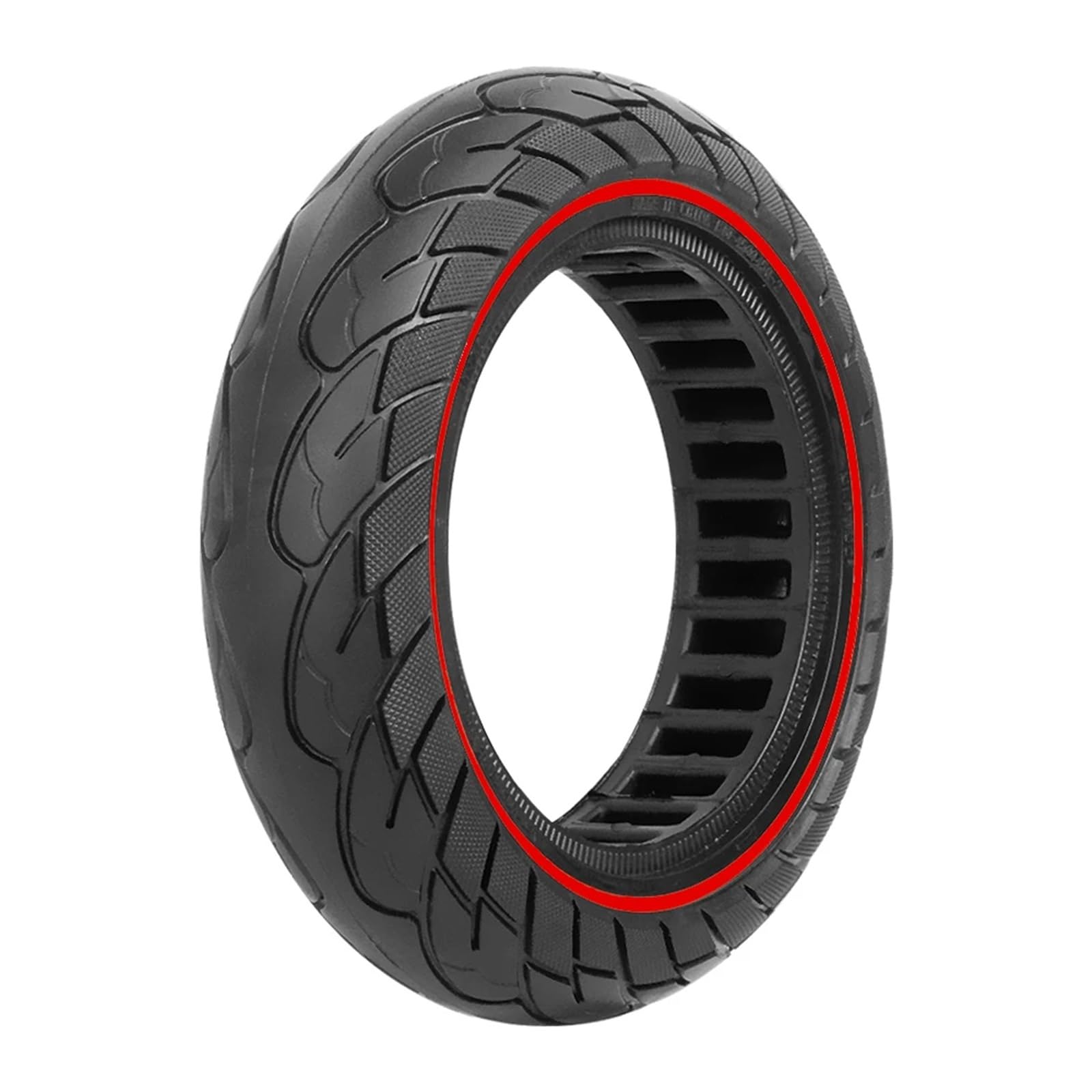 Pneu Trotinette Electrique Pneus tubeless 10x2,5 60/70-6. Pneu plein for trottinette électrique G30, pneu creux antidéflagrant à nid d'abeille de 10 pouces(Red)