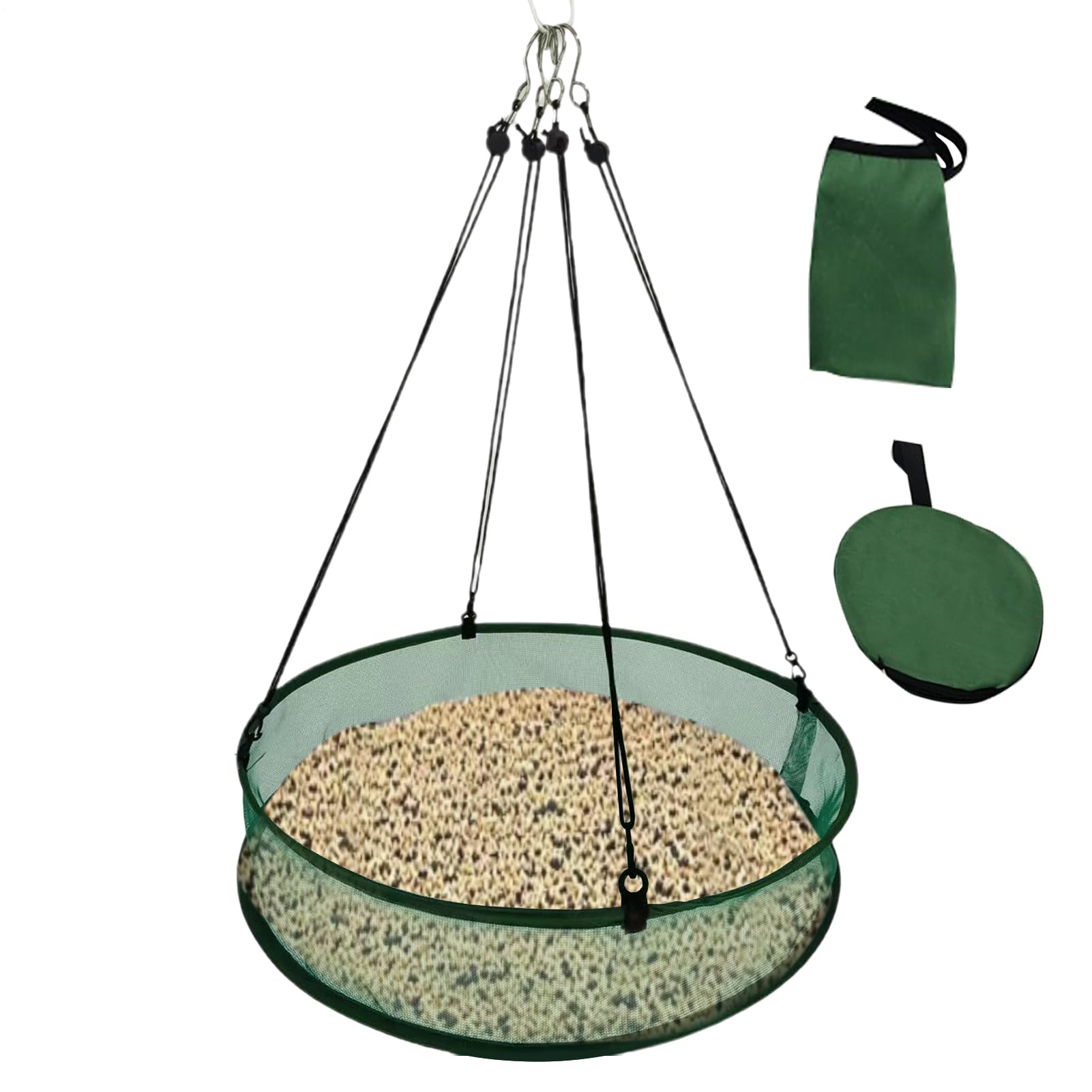 Seeding Catcher for Bird Feeders, Large Capacity Bird Seed Catcher Tray, High Strength Outdoor Birdseed Hoop Seeding Tray, Leakproof Birds Feeder FallingSeeding Trays, for Patio Balcony Yard