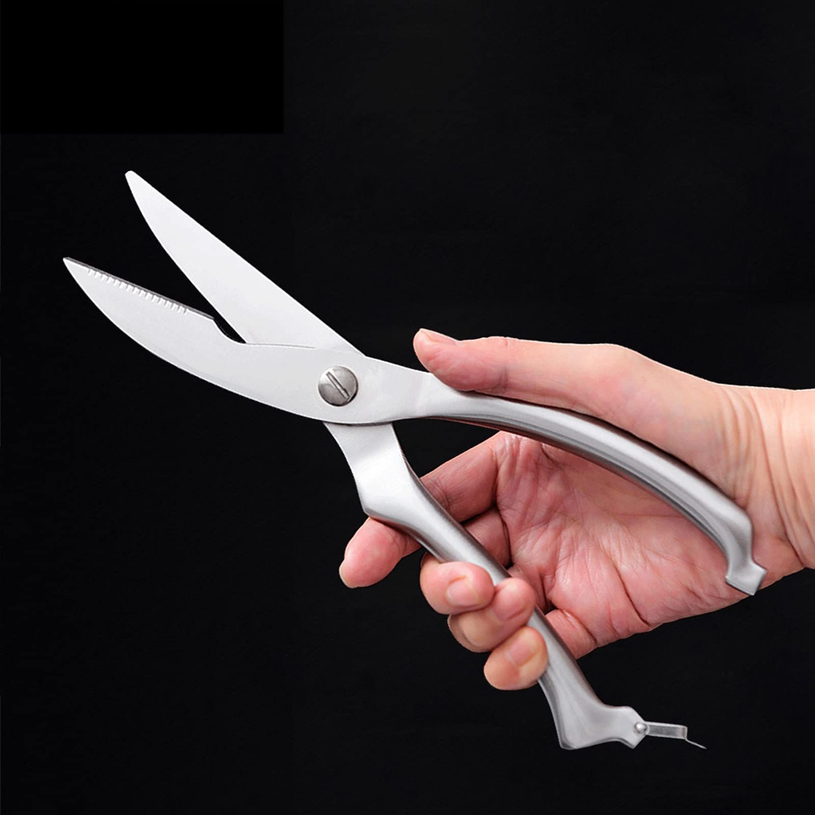 Tijeras de cocina Tijeras de hueso de pollo de cocina con bloqueo trasero Tijeras de cocina multifuncionales de acero inoxidable para cortar carne lechuga