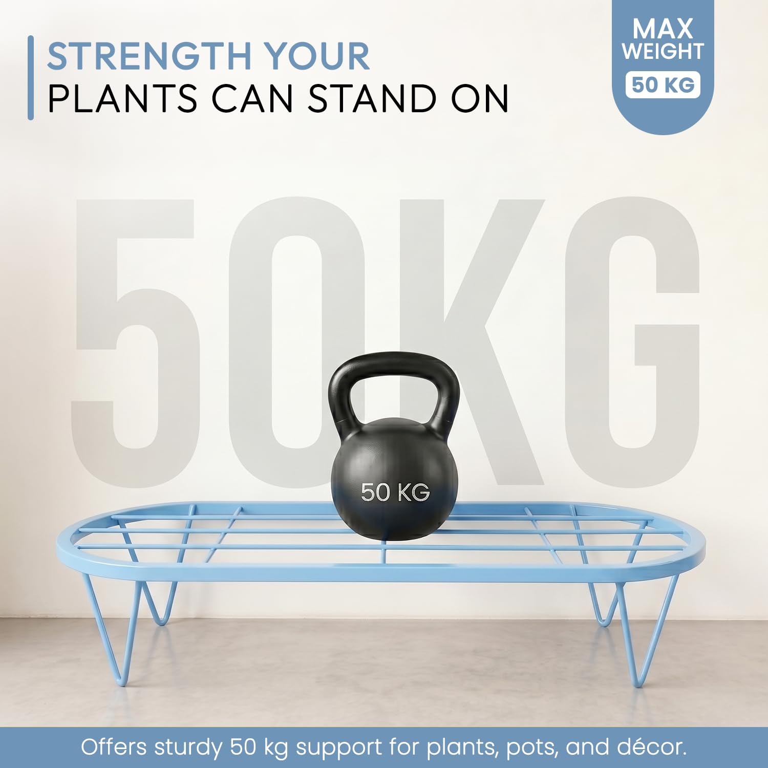 BonKaso Metal Plant Stands - 4 Pack, Outdoor & Indoor -5
