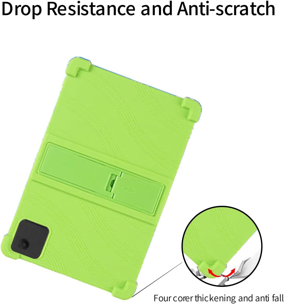 for T-Mobile REVVL Tab 2 5G 10.1 Inch Tablet Case,BOVUGAC Soft Silicone Adjustable Stand Shockproof Kids Friendly for T-Mobile REVVL Tab 2 2025 10.1" Tablet(Green)