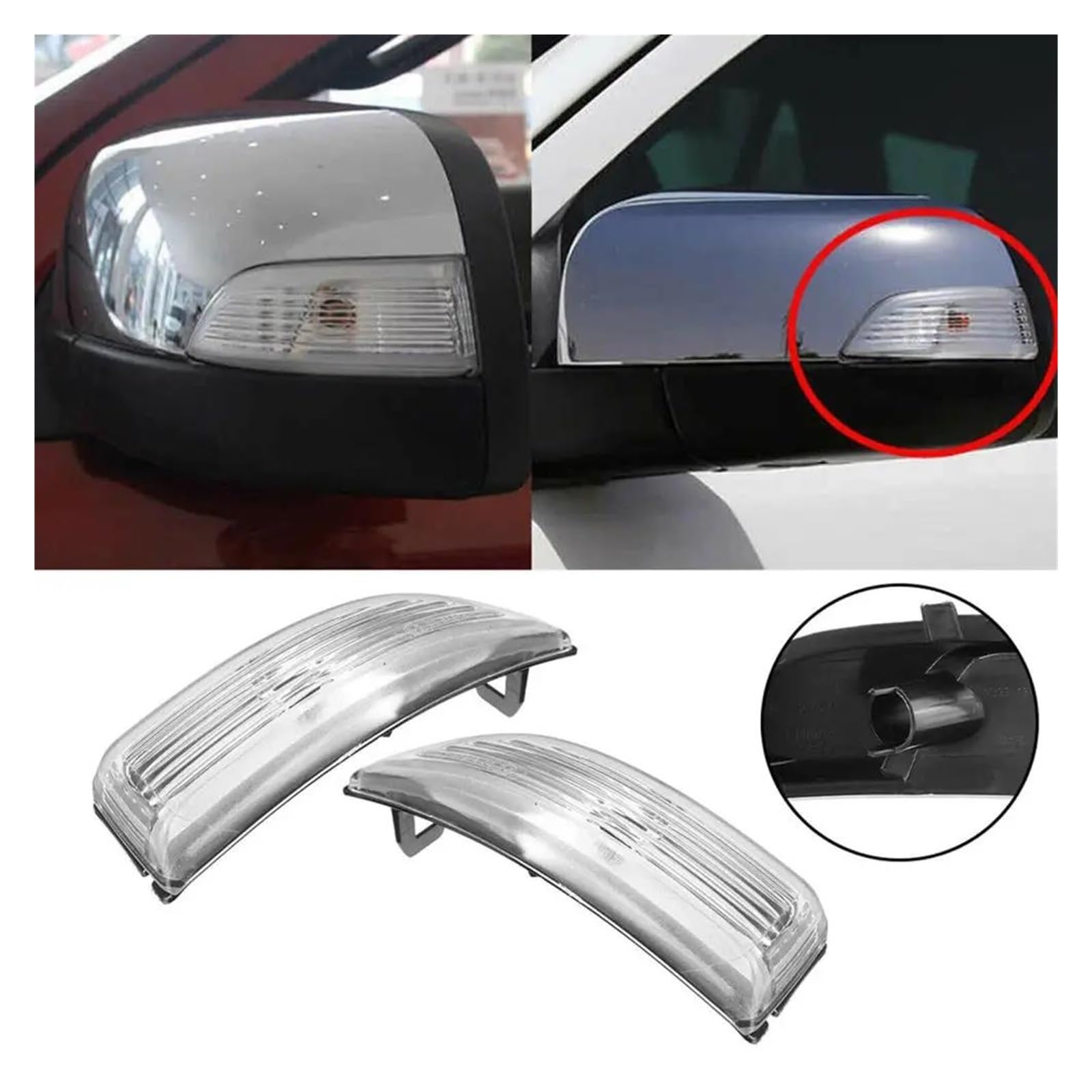 Generico Frecce Laterali Per Ford Per Ranger 2016-2020 Specchietto retromarcia Luce laterale Retrovisore Ala Indicatori direzione Riflettore Lampada Borsette Indicatore Laterale(Sinistra)
