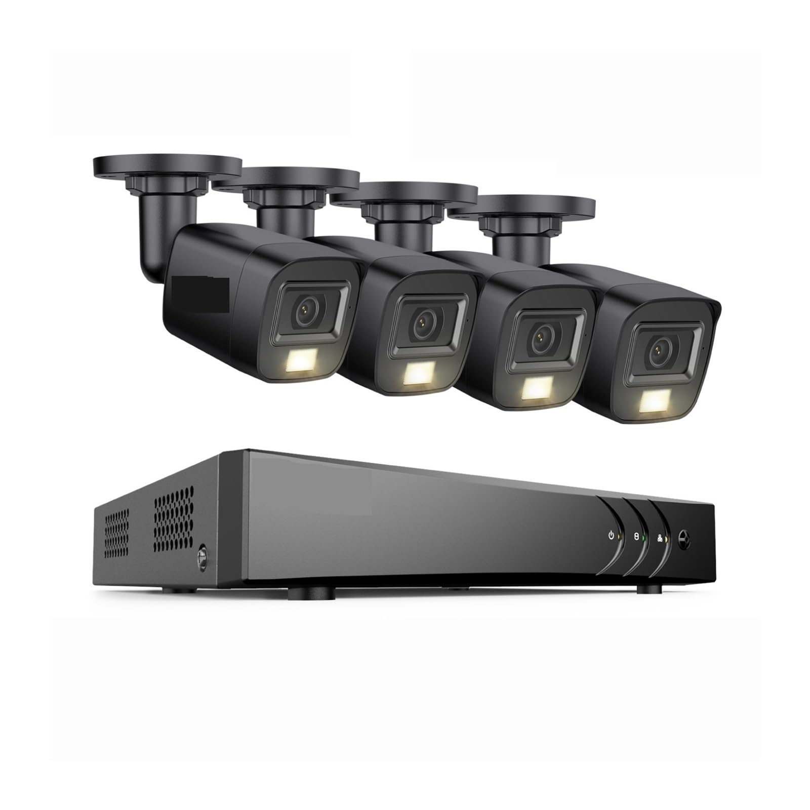 Kit Video Surveillance, Système de sécurité vidéo 8CH 5MP, Kit de vidéosurveillance avec Micro intégré 3K 4X 5MP, caméras de Surveillance étanches 5 en 1 H.265 + DVR(4T)