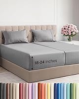 Vista 15 de Juego de sábanas Queen de bolsillo extra profundo, sábanas transpirables y refrescantes de 4 piezas, juego de sábanas de lujo de hotel, ultra suave