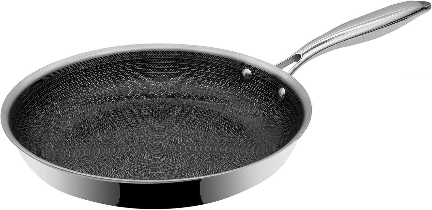 BE Living Circlad Series 10" / 26 cm Fry Pan - PFAS-Free Hybrid Non-Stick Pattern - Induction Compatible - Durable & Easy to Clean