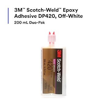 3M Scotch-Weld Epoxy Adhesive DP420, Off-White, Two-Part Epoxy, Indoor Bonding Agent, High Impact, Fatigue Resistance, 200 mL (6.76 fl oz) Duo-Pak