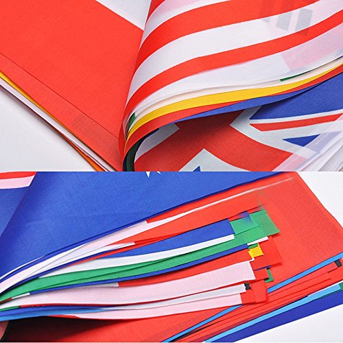 International Flags, 82 Feet 8.2'' X 5.5'' World Flags, 100 Countries Olympic Flags Pennant Banner For Bar, Party Decorations, Sports Clubs, Grand Opening, Festival Events Celebration #TOP2