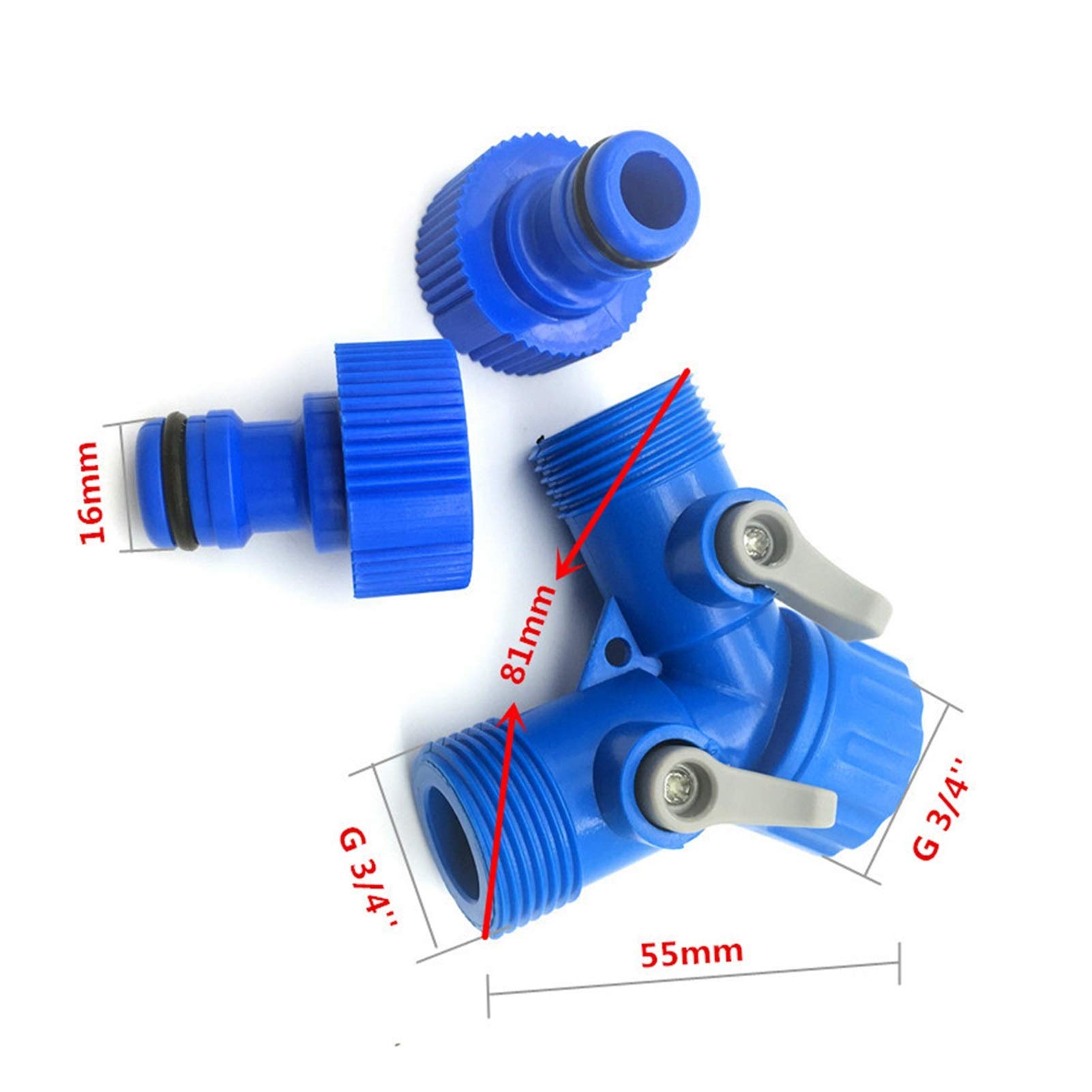 Garden Plumbing 20 Y-Type Split Connectors and G3/4 Inch Faucet Garden Hose Connector are Interchangeable, and The Control Valve Can Be Switched