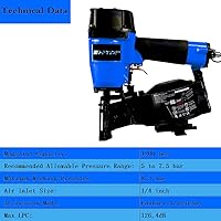 Vista 4 de BHTOP CN45N - Clavadora para techos, pistola de clavos para techos de 15 grados, clavos de bobina de 3/4 a 1-3/4 pulgadas, 120 piezas de capacidad