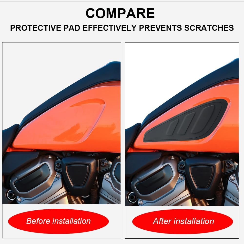 Pan America Tank Knie Pad Kit Non-Slip Side Fuel Tank Stickers Waterproof Pad Rubber For Harley-Davidson Pan America 1250 2022 2023 2025
