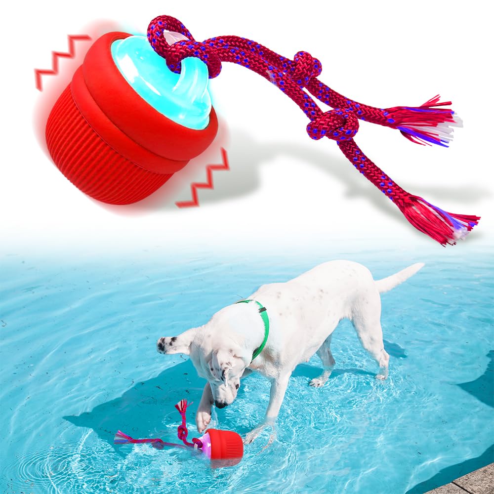 Mdupw Interactive Dog Ball Waterproof & Durable Interactive Floating Electric Dog Toy Ball-Pool & Outdoor Fun