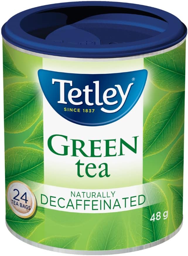 Tetley Naturally Decaffeinated Green Tea - 24 Tea Bags, 48 Grams