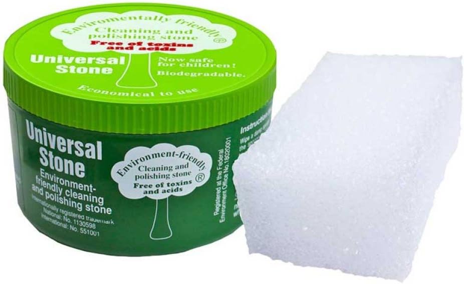 Universal Stone - The All-Purpose Stone That Foams, Cleans, Polishes and Protects. Sponge Included. Eco Friendly and Biodegradable (900g)