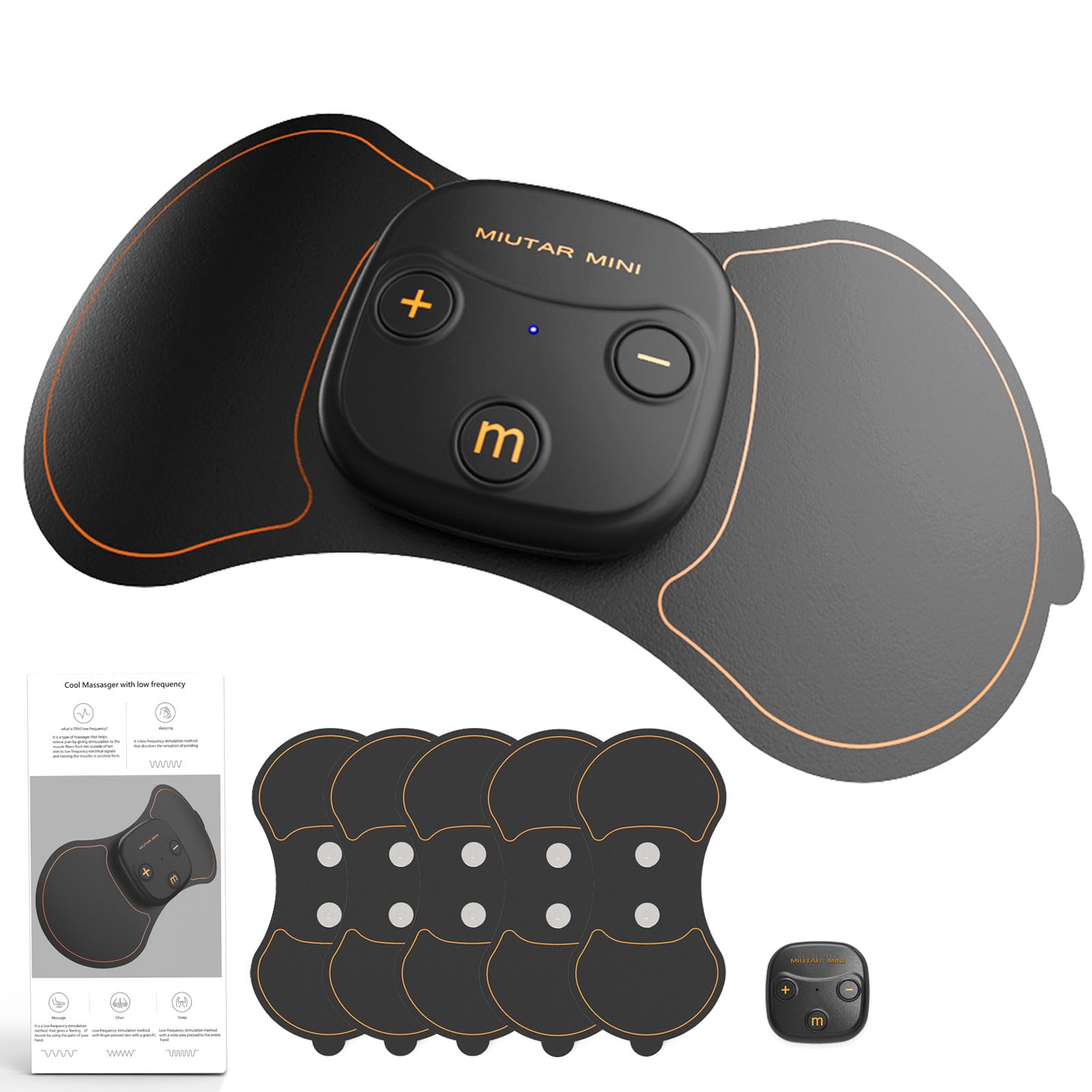 Wireless TENS Unit Muscle Stimulator Machine for Pain Relief Therapy, Rechargeable TENS Machine for Pain Management, Portable TENS Device for Back, Shoulder,Pain Relief, 5 Pads (Host &5Pads)