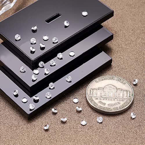 Craftdady 50pcs 2.5mm Clear Cubic Zirconia Stone Mini CZ Rhinestone Faceted Cabochons for Earring Bracelet Pendants Jewelry DIY Craft Making - Image 2