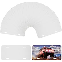 15Pcs Sublimation License Plate Blanks, 3" x 6" Blank License Plates for Vinyl, Blank License Plate, Heat Thermal Transfer Sheet DIY Picture Sublimation Blank for Custom Design Work - White