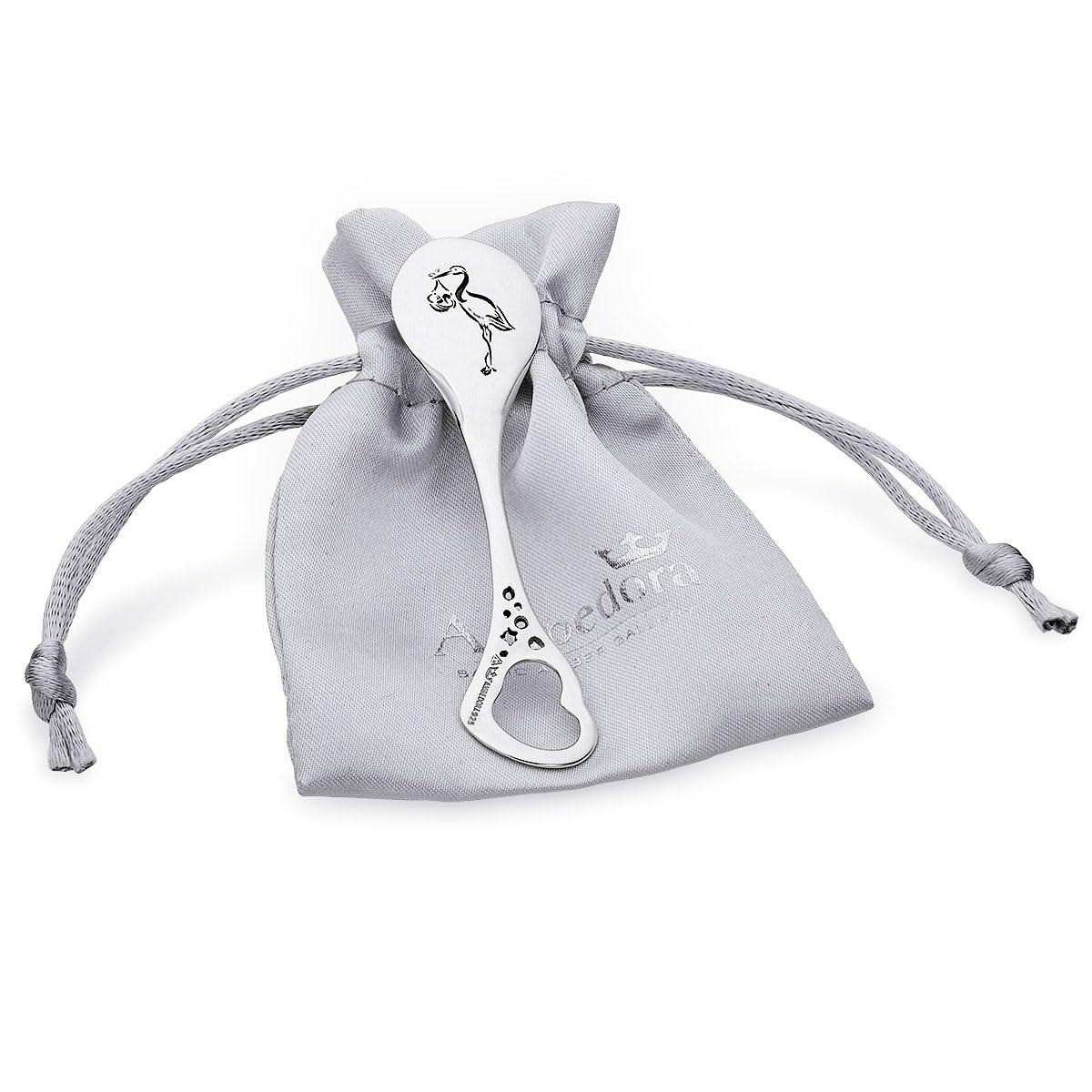 Cucchiaio piccolo in argento sterling con incisione, regalo per battesimo o nascita di un bambino