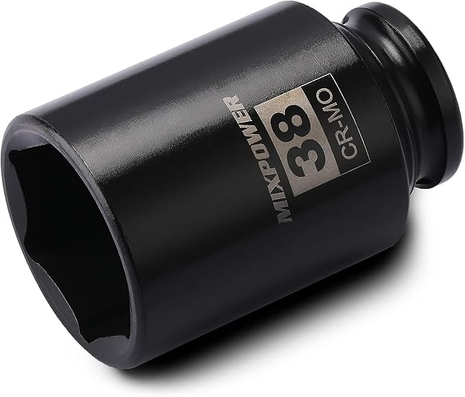 MIXPOWER 1/2 Zoll Antrieb Stecknuss 2,5 Cm (1 Zoll) – CR-MO Stahl Für Radmuttern & Achsarbeiten