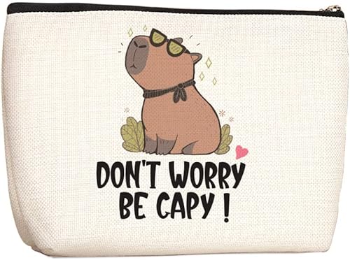 Wenboco Capybara Gifts Capybara - Bolsa de maquillaje inspiradora para cumpleaños o Navidad, policromático225