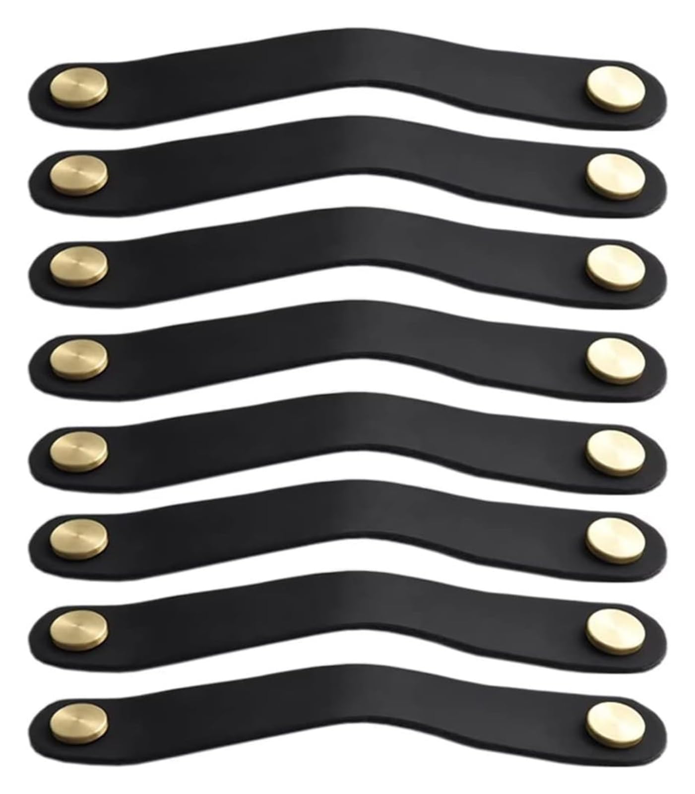 Lqzaxsrdr Black Leather Handles, Leather Cabinet Handles Multicolor Multiple Sizes Set Of 8(,Hole Distance 128Mm)