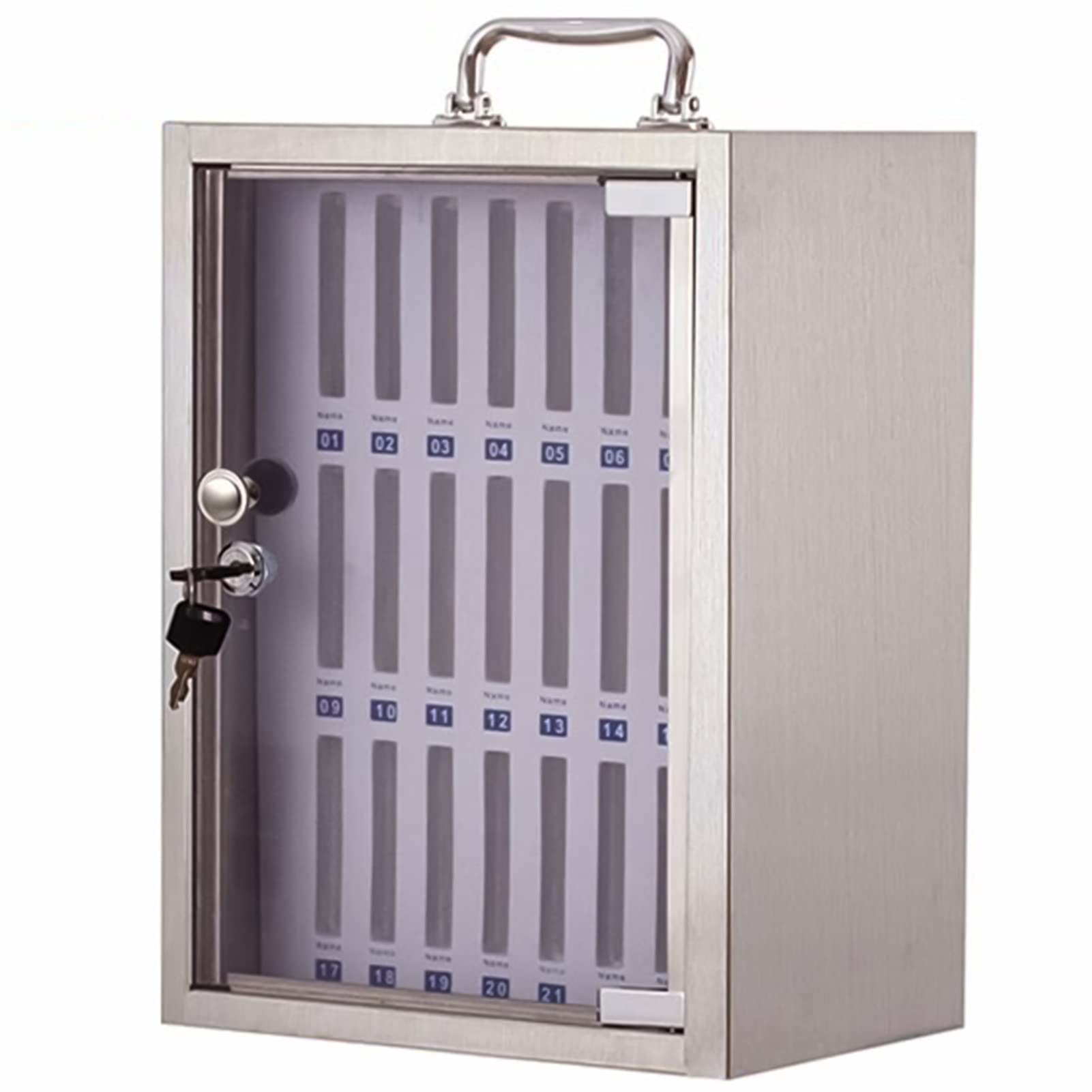 Mobile Phone Locker Storage Box – Supporto da parete per telefono cellulare con 24 slot – Scatola metallica per una nizzazione sicura e un facile accesso