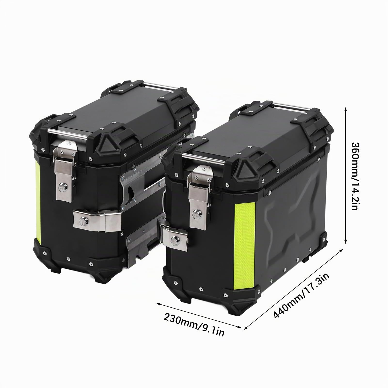 Maleta Lateral para Motocicleta, 28 L, Lado Izquierdo y Derecho, Caja de Alforja Lateral Dura, Portador de Almacenamiento con Bastidores de Soporte y Cerradura de Seguridad para