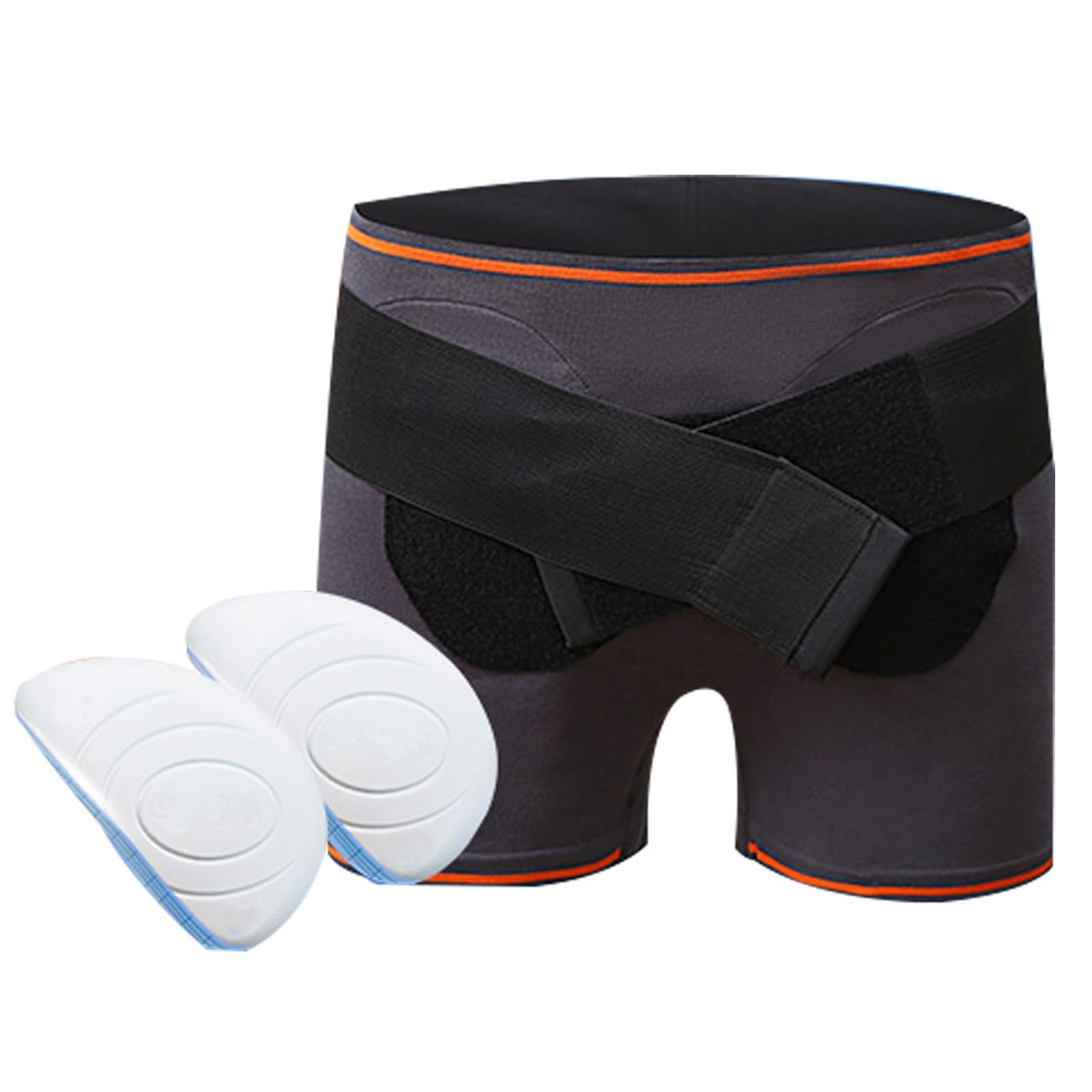 Hernia Belts for Men，Inguinal Support Truss with 2 Compression Pads，Triple Compression Hernia Pants Pre Post Surgery Recovery & Prevention Aid(X-Large)