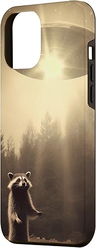 Miniatura 2 de iPhone 12 Pro Max Vintage alien  raccoon UFO Alien Case
