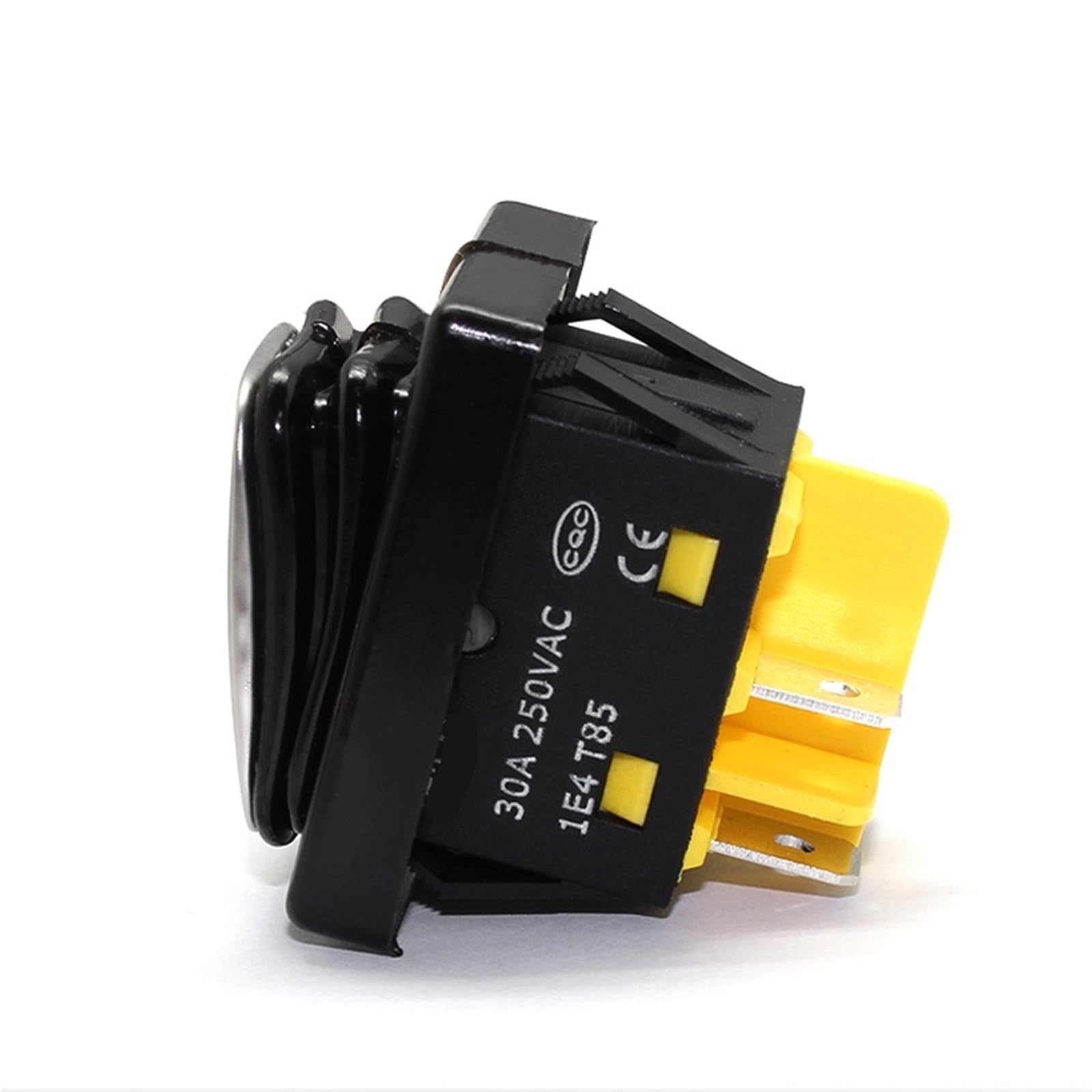 Interruttore a bilanciere sigillato da 30 A, 250 V, Heavy Duty 4 pin, T85, IP67, con LED, 12 V, 24 V, 110 V, 220 V, 380 V, acciaio inox, 1 pezzo (bianco singolo, 6 V)
