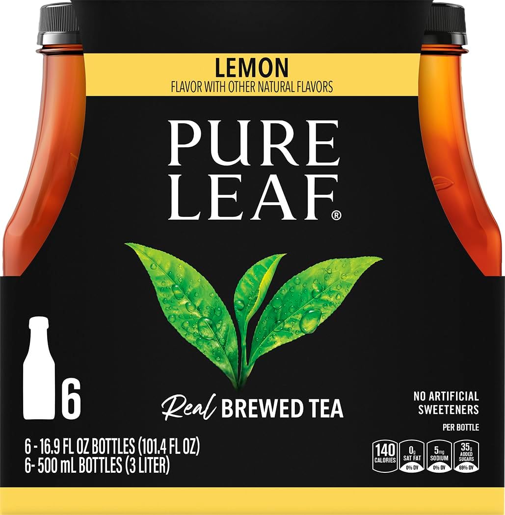Pure Leaf Sweetened Iced Tea With Lemon, 16.9 Fl Oz (Pack of 6)