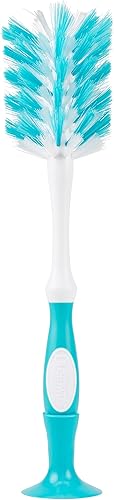 Dr Browns Cepillo de lujo para biberones con cepillo de limpieza anticólicos cerdas suaves y resistentes sin BPA color azul paquete de 2 unidades
