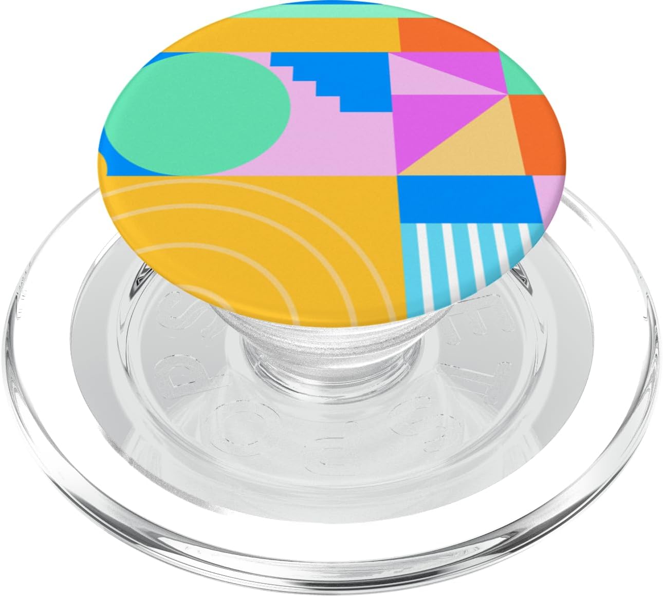 Retro 80s 90s Geometric Pattern Colorful Shapes 1980s Retro PopSockets PopGrip for MagSafe