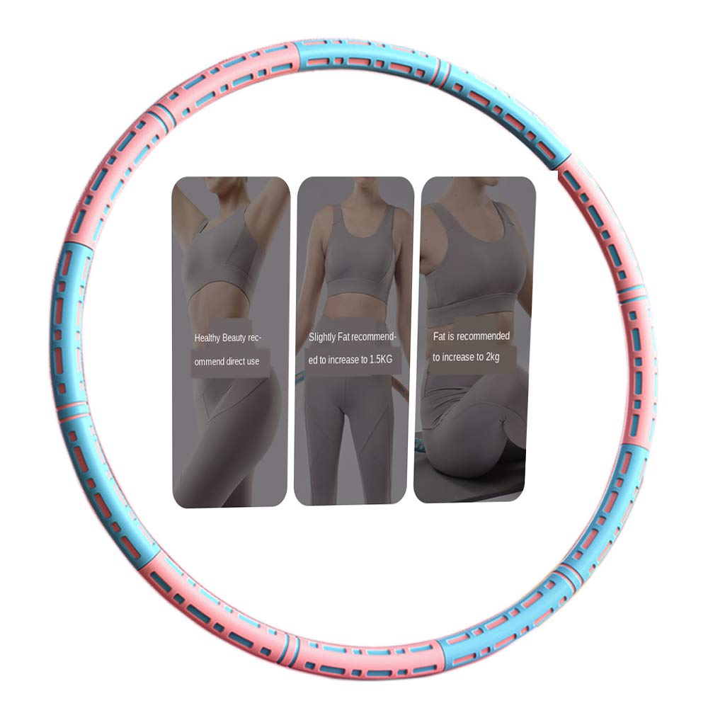 Hula Hoop, Fitness Hula Hoop, Abnehmbarer Hula Hoop aus Edelstahl mit 94 cm Durchmesser, geeignet für Fitnessstudio/Zuhause/Büro/Outdoor und andere Orte
