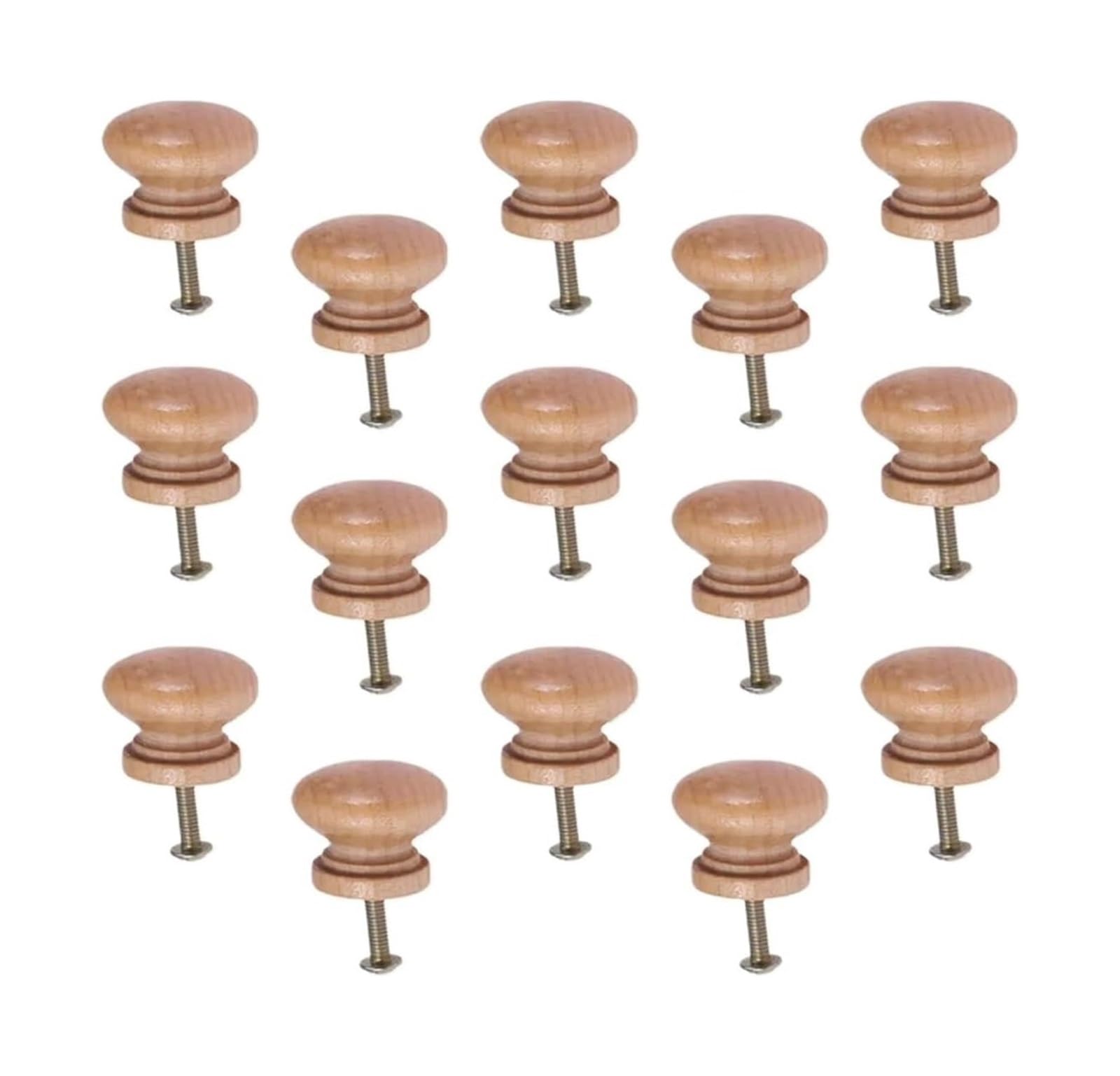 Opeximatun 15 Pcs Wooden Cabinet Knobs for Cabinets and Drawers
