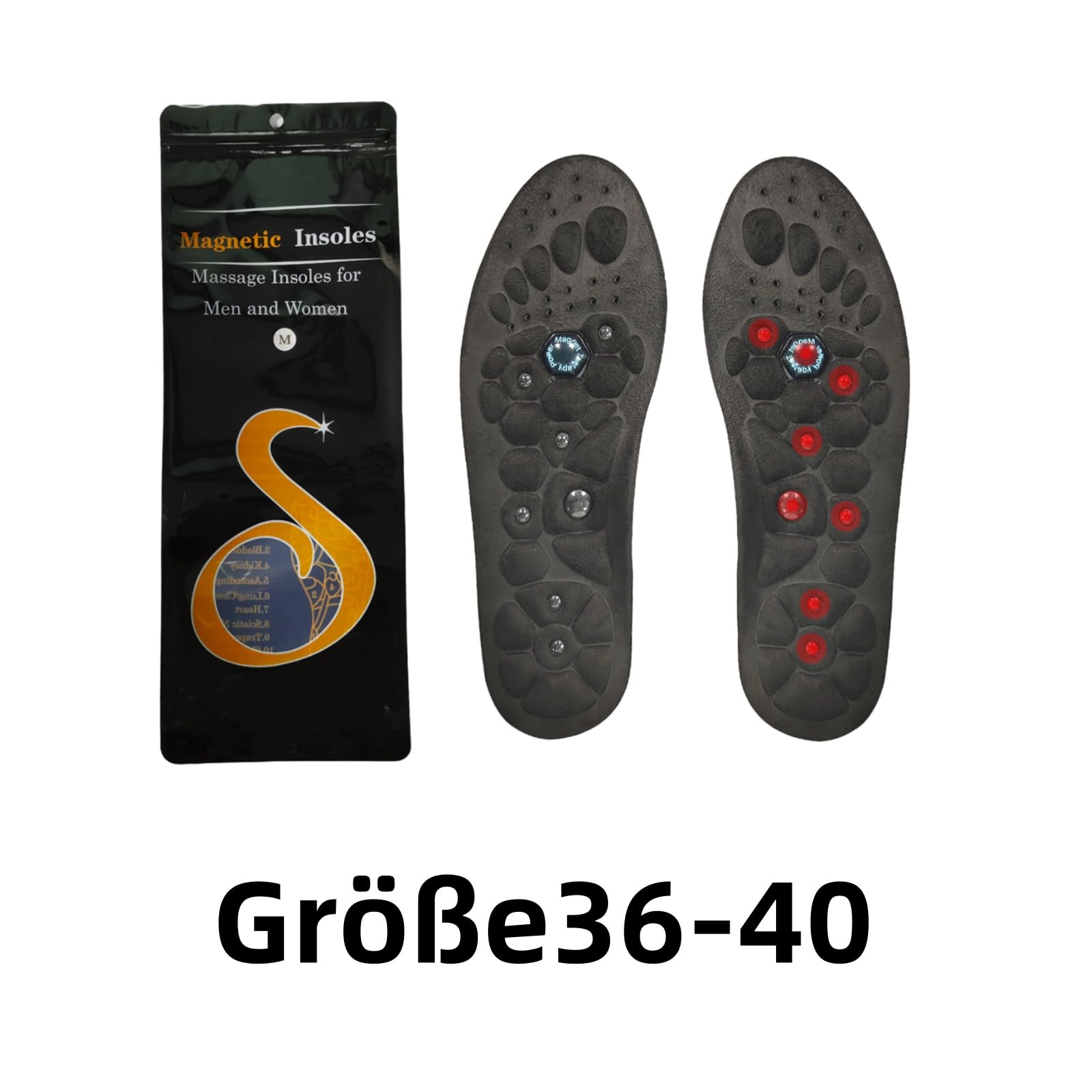 Solette Magnetiche Per Massaggio Plantare - Con Punti Di Digitopressione, Traspiranti, Tagliabili Su Misura - Foto 10